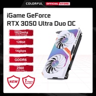 Geforce RTX 3050 Ultra W DUO OC 8G GDDR6การ์ดจอแสง RGB คอมพิวเตอร์ GPU รองรับ DLSS RTX3050เกมการ์ดจอ