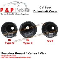 CV Joint Boot In Out / Getah Driveshaft Luar Dalam - Perodua Kenari Kelisa Viva - 1biji + clip