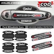 8pcs Mitsubishi Car Door Handle Protector Sticker Carbon Handle Mitsubishi