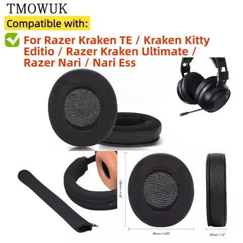 Replacement Ear Pads or Headband for Razer Kraken TE / Kraken Kitty Editio Kraken Ultimate Nari Head