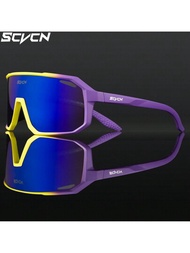 Scvcn1鏡片,多色鏡片,1片（不含眼鏡盒）,uv400經典框架,戶外運動騎行、攀登、駕車、釣魚pc材質眼鏡,防曬、防風、徒步賽車護目鏡