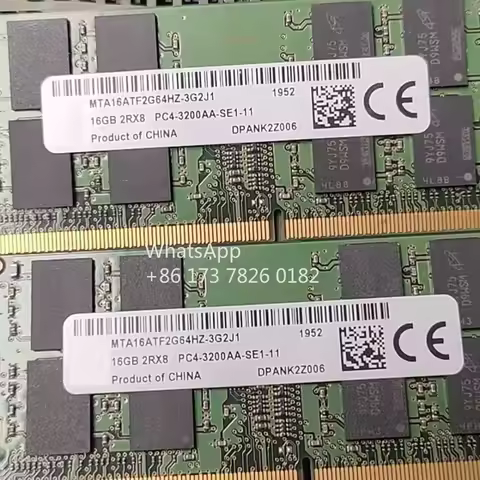 1 Pcs For MT RAM MTA16ATF2G64HZ-3G2J1 16G 16GB 2RX8 DDR4 3200 Notebook Memory