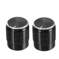 2 Keping 17x14mm Aluminium Alloy Potentiometer Tombol Putar, untuk Tombol Kelantangan Gitar Aci Diam