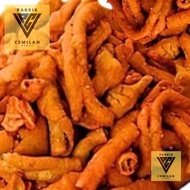 PCV KERIPIK USUS PEDAS 100g Keripik Usus Crispy Usus Kering Usus Crispy Kriuk Cemilan Terlaris