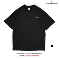 EVERESTER เสื้อยืด คอฟิต Heavy Cotton Original เสื้อผู้ชาย Oversize สีดำ เทา ONF