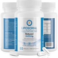 Liposomal Glutathione 2400mg, with Hyaluronic Acid, Resveratrol, Active Form L-Glutathione Reduced (