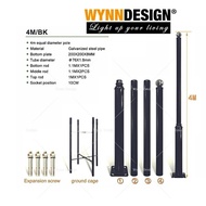 Wynn Design 4meter Pole For Solar Lantern High Pole Tiang Outdoor Light Lampu Saja Street Light Tian