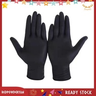 [Stock] 200Pack Housework Strong Black Disposable Nitrile Gloves PVC Latex Free AntiStatic Work Oil-Proof Gloves