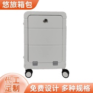 Beg Bawa Kecil Mudah Kata Laluan Port Pengecasan USB Bagasi Bergolek Roda Universal Ringan Bukaan De