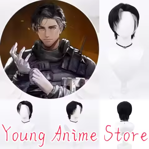 Young-Anime Arknights Rainbow Six Siege Doc Doctor Cosplay Wig Costume Prop Wigs + Cap