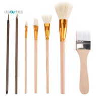 7 Pieces Ceramic Glaze Tools, Pottery Supplies Different Shapes of Pottery Glaze Brushes for Pottery