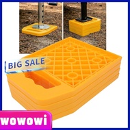 wowowi Xiuganpo 4PCS RV Leveling Pads  6.6X6.6in Stabilizer Jack Convenient Locking Design Weatherpr