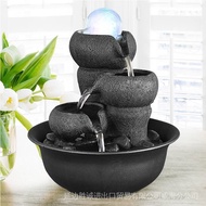 [kline]Simple Living Room Running Water Fountain Decoration Feng Shui Ball Waterscape Office Desktop Feng Shui Wheel Ornaments