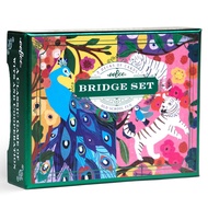 eeBoo: Piece and Love Monika's Peacock Bridge Playing Card Set (2 Decks), 54 Playing Cards in Each D