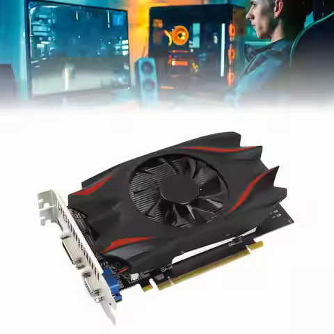 GPU Video Card Game Graphics Card Plug and Play PCI Express 2.0 16X Slot GTX1050 2GB DDR5 128bit 500