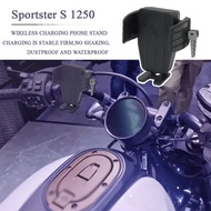 Motorcycle GPS Phone Holder 15W Wireless Charger Navigation Bracket For Sportster S 1250 RH1250 RH 1