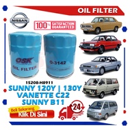S2U Oil Filter Nissan Sunny 120Y 130Y B11 N13 Vanette C20 C22 O-3142 15208-H8911 Penapis Minyak Hita