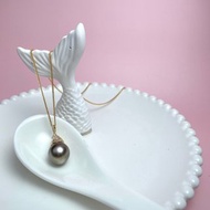 天然海水珍珠 大溪地黑珍珠 銀款吊墜 贈項鏈