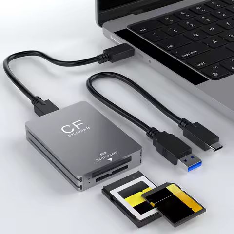 CFexpress Type B Type A &SD Card Reader CFexpress Reader Adapter USB 3.2 10Gbps Dual-Slot Support An