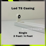 Single / Double  LED T8 Slim Casing / LED T8 Slim Fitting 2ft 4ft 2 feet 4 feet Casing