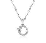 Jewellista จี้พร้อมสร้อยคอ Ellis เงินแท้ 925 ประดับพลอย Zirconia