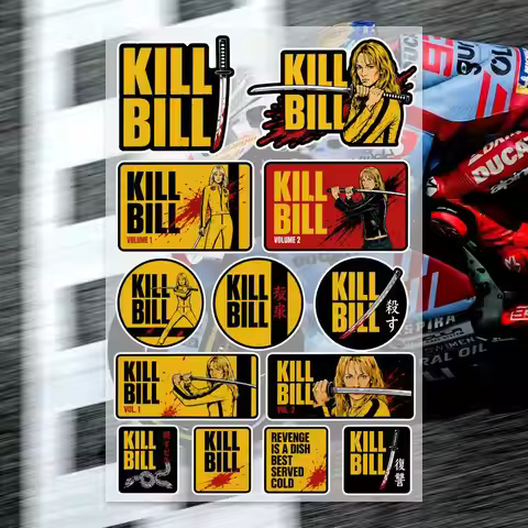 K-Kill Bill Japanese Motorcycle Sticker Suitable for Motorcycle Body Reflective Car Sticker Helmet D