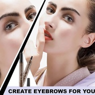4 Fork Tip Eyebrow Pencil Waterproof Dark Brown Natural Fine Eyebrow Colour Stroke Ladies B1e6