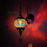 E14 Newest Mediterranean Deco Indoor Turkish Mosaic Wall Lamp Handcrafted Mosaic Glass Wall Light