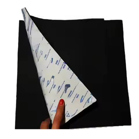 500x500mm Black Silicone Rubber Sheet Self Adhesive High Temp Mat