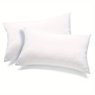 White Pillow Inserts 2Pcs – Soft Fluffy Decorative Cushion Inner Pads – 50-70cm – Breathable Sofa Be