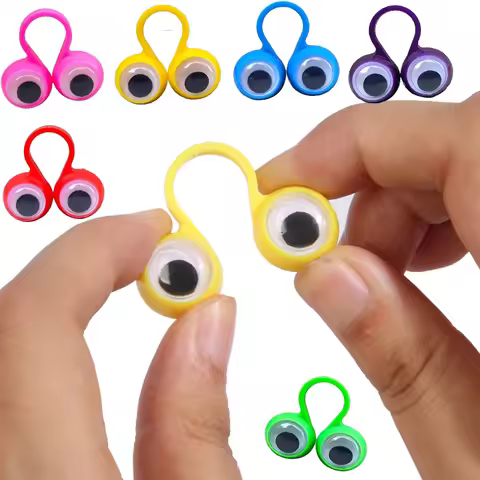 20PCS Fun Eye Finger Puppets Plastic Rings Kids Ring Toys Are Good for Children’s Party Favors Games