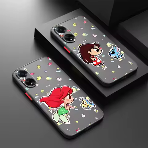 Disney Princess Belle Kawaii Frosted Translucent For OPPO X5 X3 A54S A5 A94 A16 A53S A57 A74 A72 A96