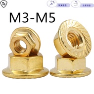 Copper Flange Nut M3-M5 Copper H62 with Washer Nut Nut Copper Nut with Washer Nut Flange M3M4M5