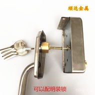 🚓304Stainless Steel Door Handle Anti-Theft Door Handle Stainless Steel Hole Handle Lock Cylinder Handle Door Handle