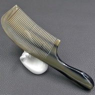 8.66 Inch Natural Yak Horn Round Handles Fine Tooth Comb Hair Straighter Comb Anti-Static Hair Massage Brush