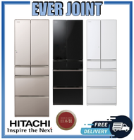 [Free Gift] Hitachi R-HW540RS [416L] Made in Japan Inverter Multi-Door Fridge Free Vacuum container + Free Disposal