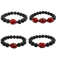【gelang Manik】Gelang Manga One Piece: The Egg of the Overlord, Gelang Manik Resin Kartun Black Ladde