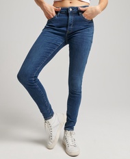 Superdry Organic Cotton Vintage Mid Rise Skinny Jeans - Fulton Vintage Blue