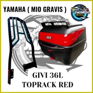 ✁ ☍ ▥ ( MIO GRAVIS ) 36L GIVI BOX AND CMonorack FOR YAMAHA MIO GRAVIS 125cc