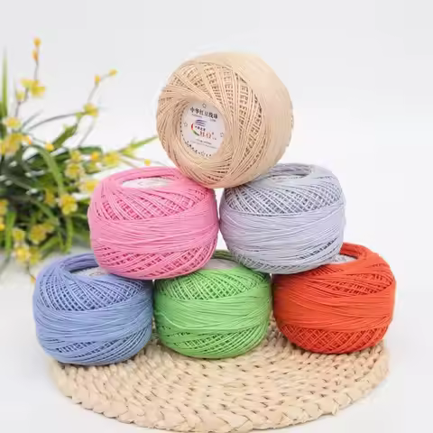 50g 3# Lace Yarn 100% Cotton Yarn for Crocheting Fine Combed Yarn Using 2.5mm Crochet Knitting Yarn