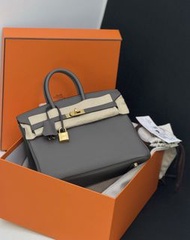 Hermes Birkin 25錫器灰金扣