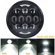 5.75 "5 3/4 นิ้ว LED ไฟหน้ารถจักรยานยนต์สีดําสําหรับ Harley Sportster 1200 XL1200L Custom XL1200C 88