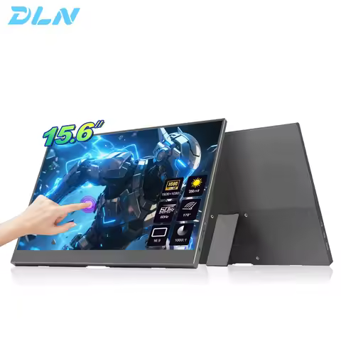 DLN 15.6 inch Touch Screen Portable Monitor 1080p 45sRGB 60Hz Laptop Screen Extender Small Stand Mon