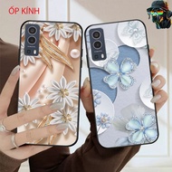 Vivo y72 5g glass phone case with luxurious female floral print
