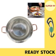 Honeycomb Steamboat Wok Pot / Stainless Steel Honeycomb Wok / Kuali Honeycomb Bertangkai (30cm / 32c
