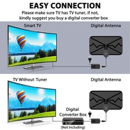 Digital Antenna Long Range Signal-reception Plug Play 300 Miles 4K DVB-T2 Smart TV Box Antenna for Bedroom Digital TV Antenna