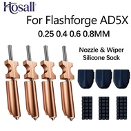 TA For flashforge nozzle ad5x 0.25 0.4 0.6 0.8 Adverturer 5X Ad5x Extruder Silicone Sock Hotend Part