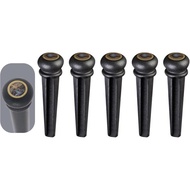6pcs Pin Jambatan Gitar Kayu, Pin Jambatan Gitar untuk Gitar Akustik, Pengganti Pelana Gitar Akustik