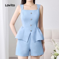 (New) Lovito Casual Tops or Bottoms Spiked Spring/summer Tops or Bottoms for Women L150ED635 (New) L