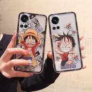 Casing For OPPO Reno10 Reno10 Pro Reno 10 Pro+ 5G Anime Onepiece Luffy Pattern Transparent Soft Silicone Phone Casing OPPO Reno 10 Pro 5G Phone Cover Case